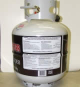 20 pound propane cylinder with plastic sleeve