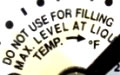 Propane tank gauge dial