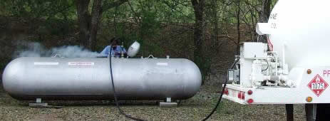 Propane delivery with bleeder valve actuated